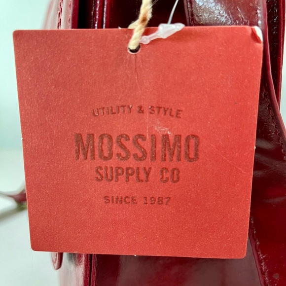 Mossimo Supply, Burgundy Crossbody, faux leather Bag with adjustable strap. NWT - Picture 7 of 12